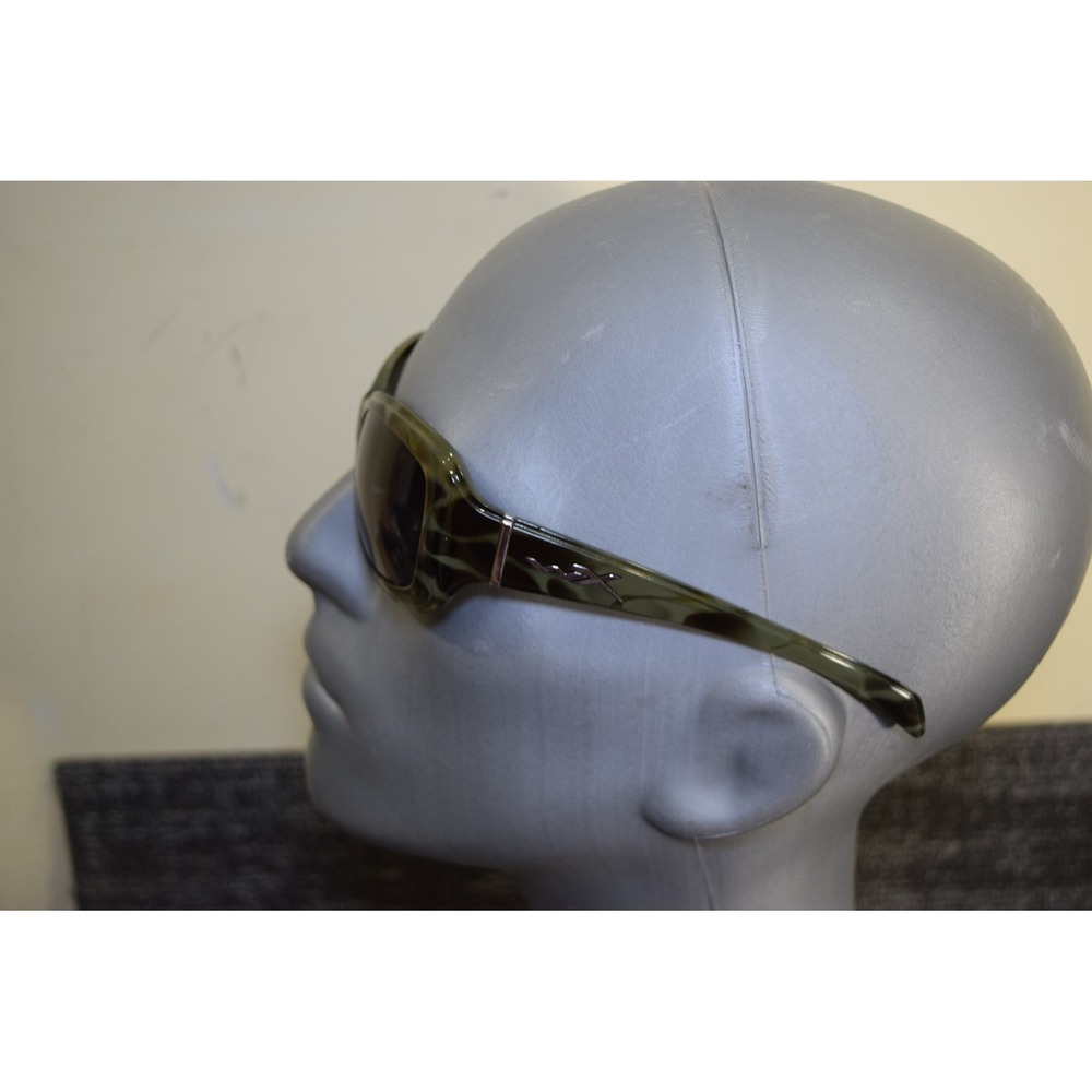 Wiley X DALILA Green Tortoise Wrap WOMENS Oversized Sunglasses Frame Italy FLAW - Picture 3 of 16